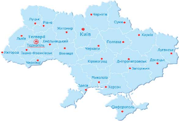 На карті України