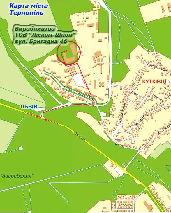 Виробництво Схема проїзду